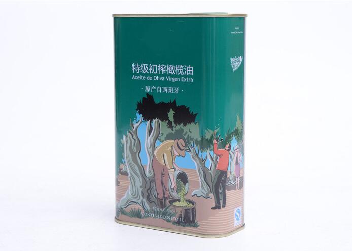 手提方形山茶油鐵罐 茶油禮品鐵桶定制